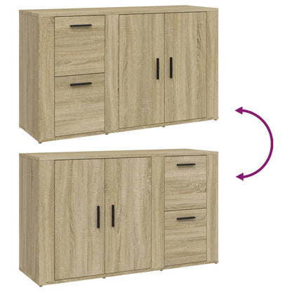 Dressoir 100X33X59,5 Cm Bewerkt Hout Kleurig Sonoma eiken