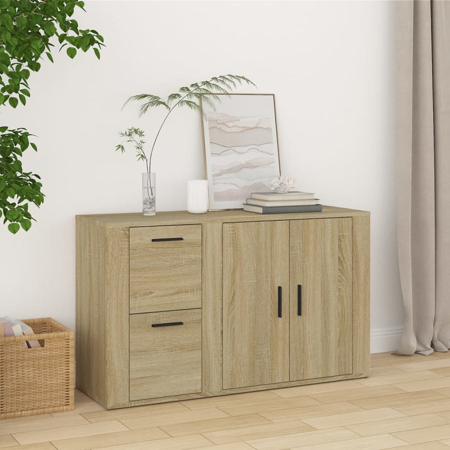 Dressoir 100X33X59,5 Cm Bewerkt Hout Kleurig Sonoma eiken
