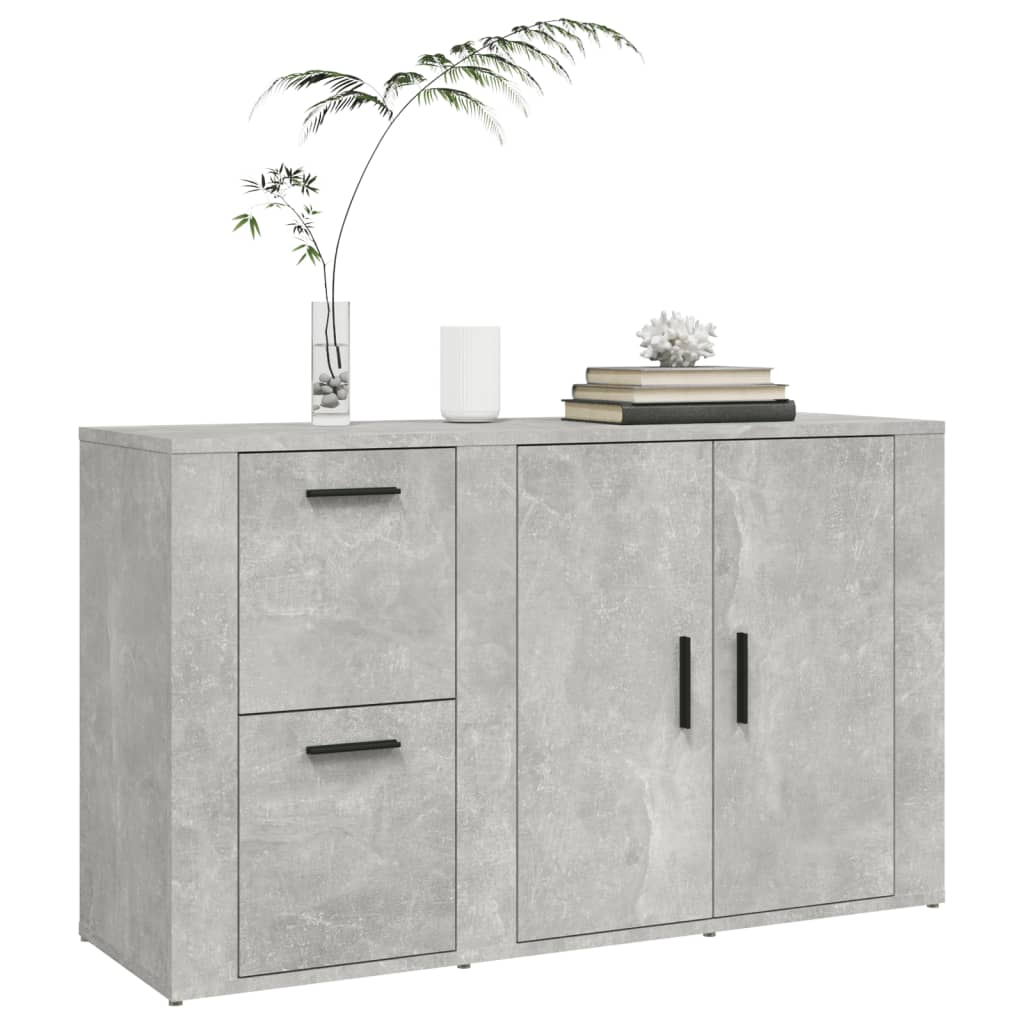 Dressoir 100X33X59,5 Cm Bewerkt Hout Betongrijs