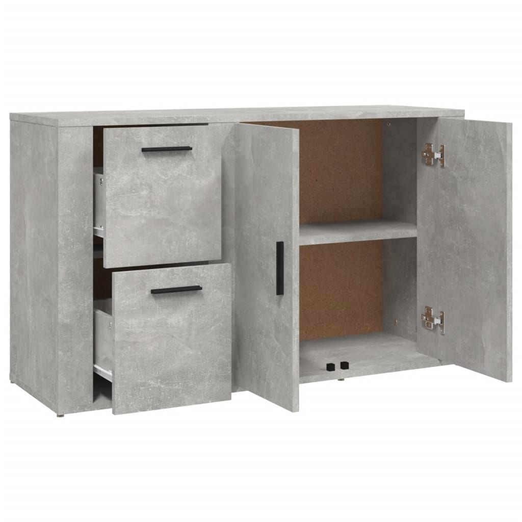 Dressoir 100X33X59,5 Cm Bewerkt Hout Betongrijs