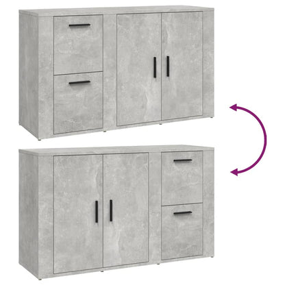 Dressoir 100X33X59,5 Cm Bewerkt Hout Betongrijs