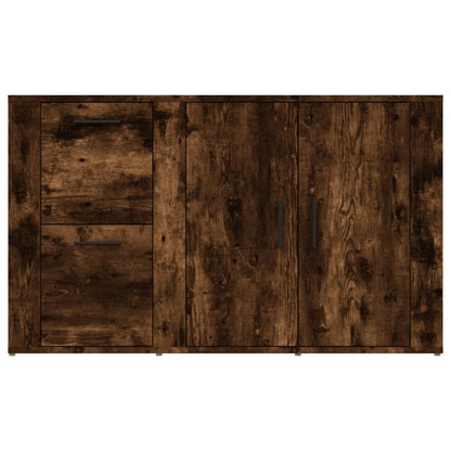 Dressoir 100X33X59,5 Cm Bewerkt Hout Gerookt Eikenkleurig