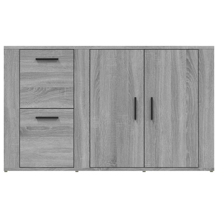 Dressoir 100X33X59,5 Cm Bewerkt Hout Grijs Sonoma Eikenkleurig