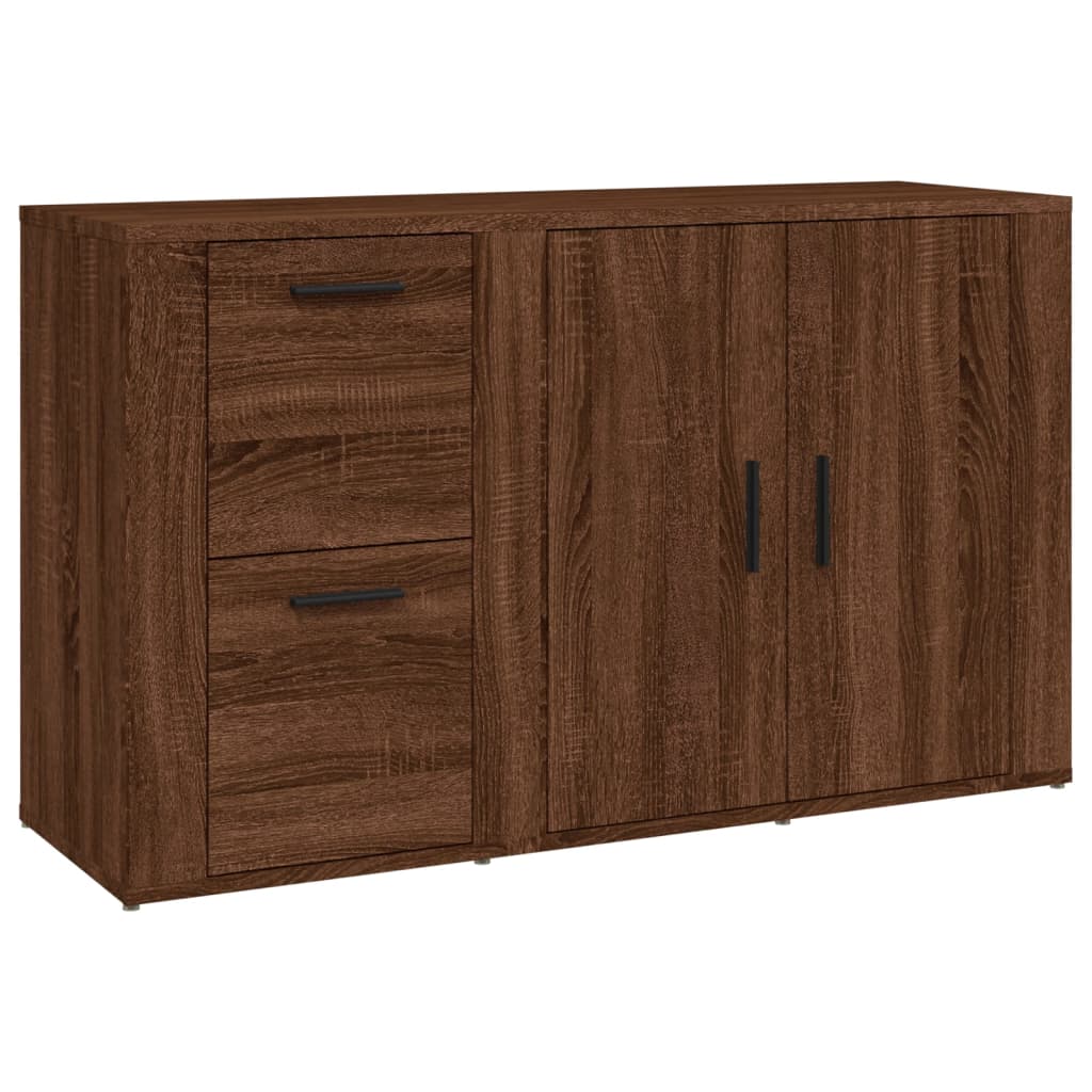 Dressoir 100X33X59,5 Cm Bewerkt Hout Bruin Eikenkleur
