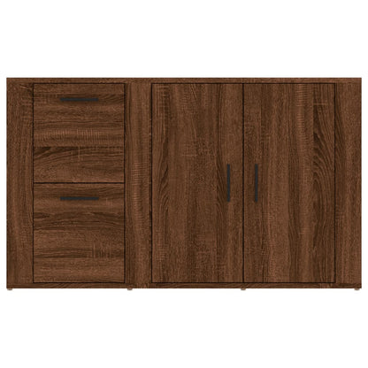 Dressoir 100X33X59,5 Cm Bewerkt Hout Bruin Eikenkleur