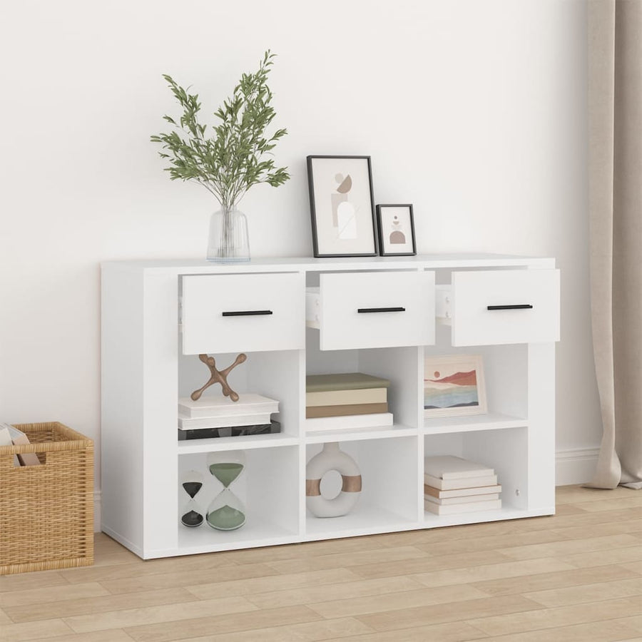 Dressoir 100X30X59,5 Cm Bewerkt Hout Wit