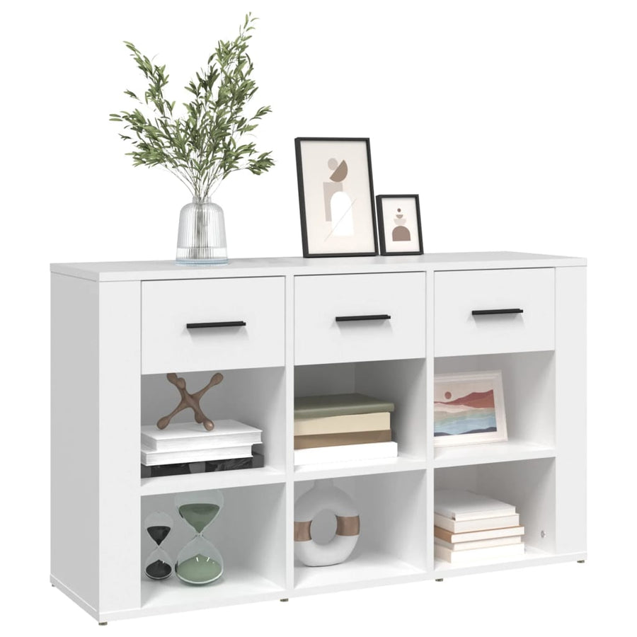 Dressoir 100X30X59,5 Cm Bewerkt Hout Wit