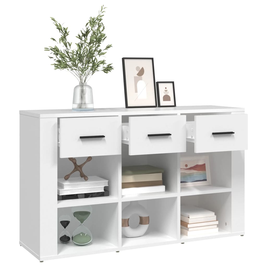 Dressoir 100X30X59,5 Cm Bewerkt Hout Wit