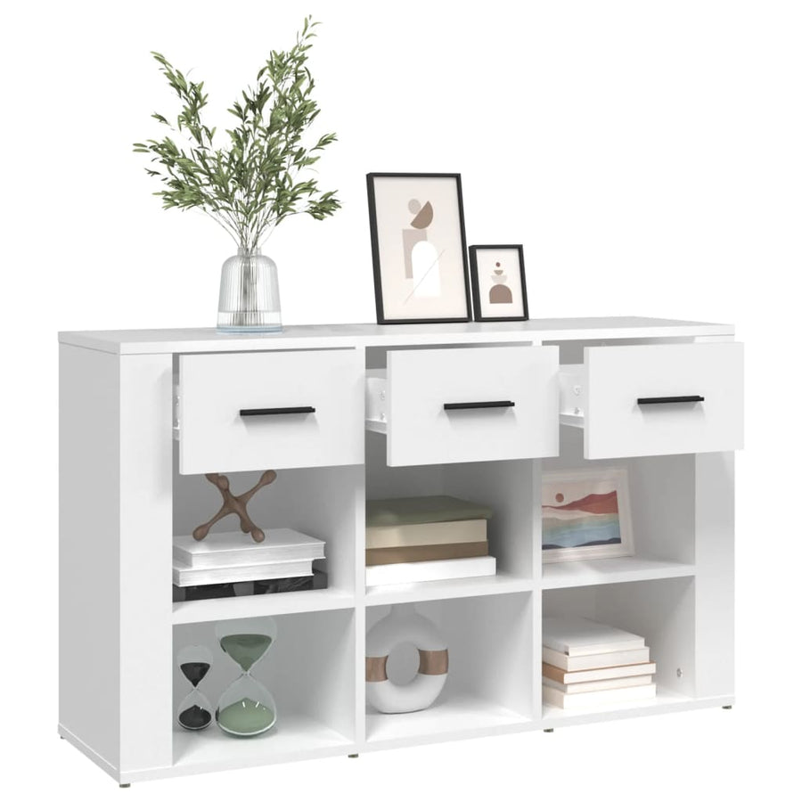 Dressoir 100X30X59,5 Cm Bewerkt Hout Wit