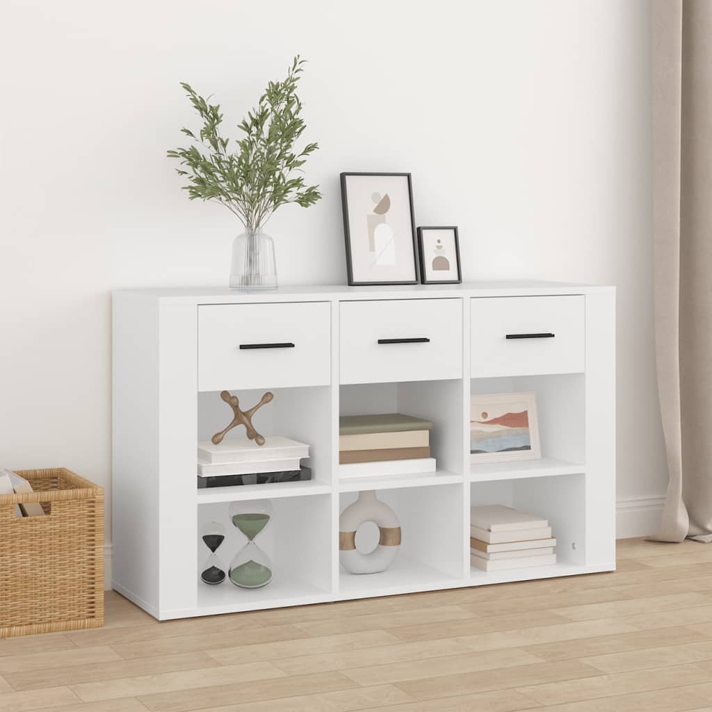 Dressoir 100X30X59,5 Cm Bewerkt Hout Wit