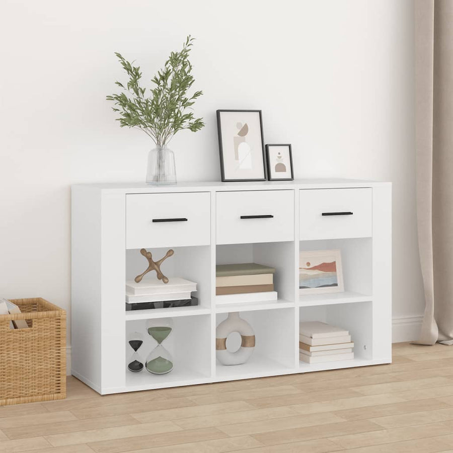 Dressoir 100X30X59,5 Cm Bewerkt Hout Wit