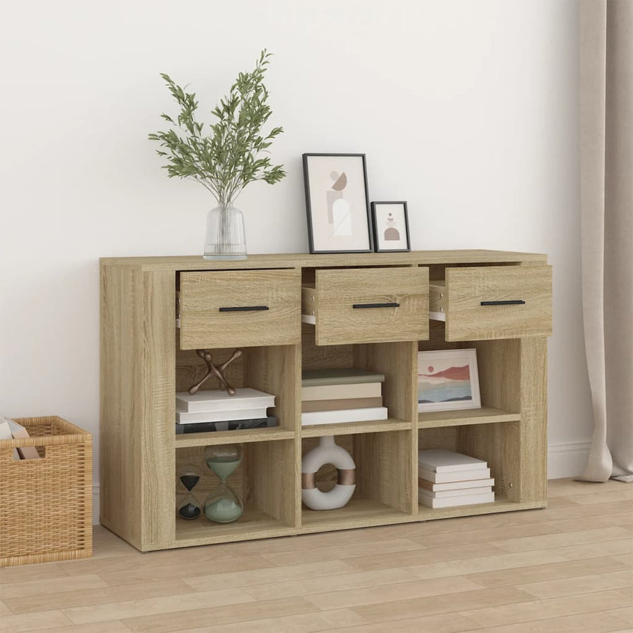Dressoir 100X30X59,5 Cm Bewerkt Hout Kleurig Sonoma eiken