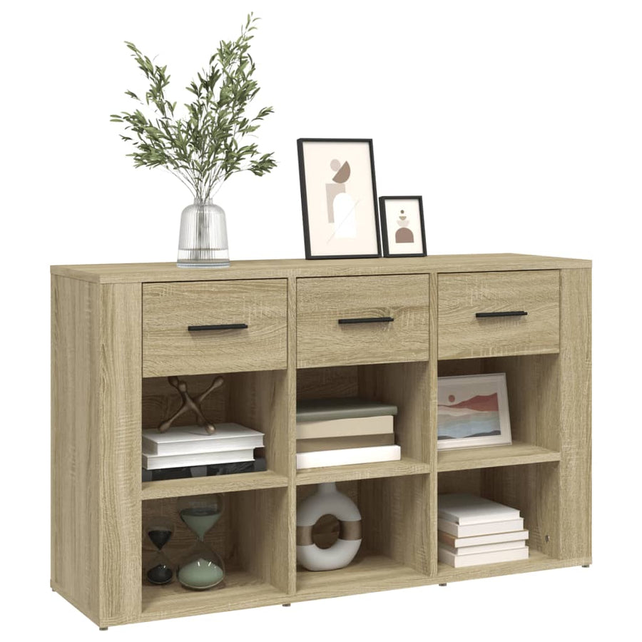 Dressoir 100X30X59,5 Cm Bewerkt Hout Kleurig Sonoma eiken