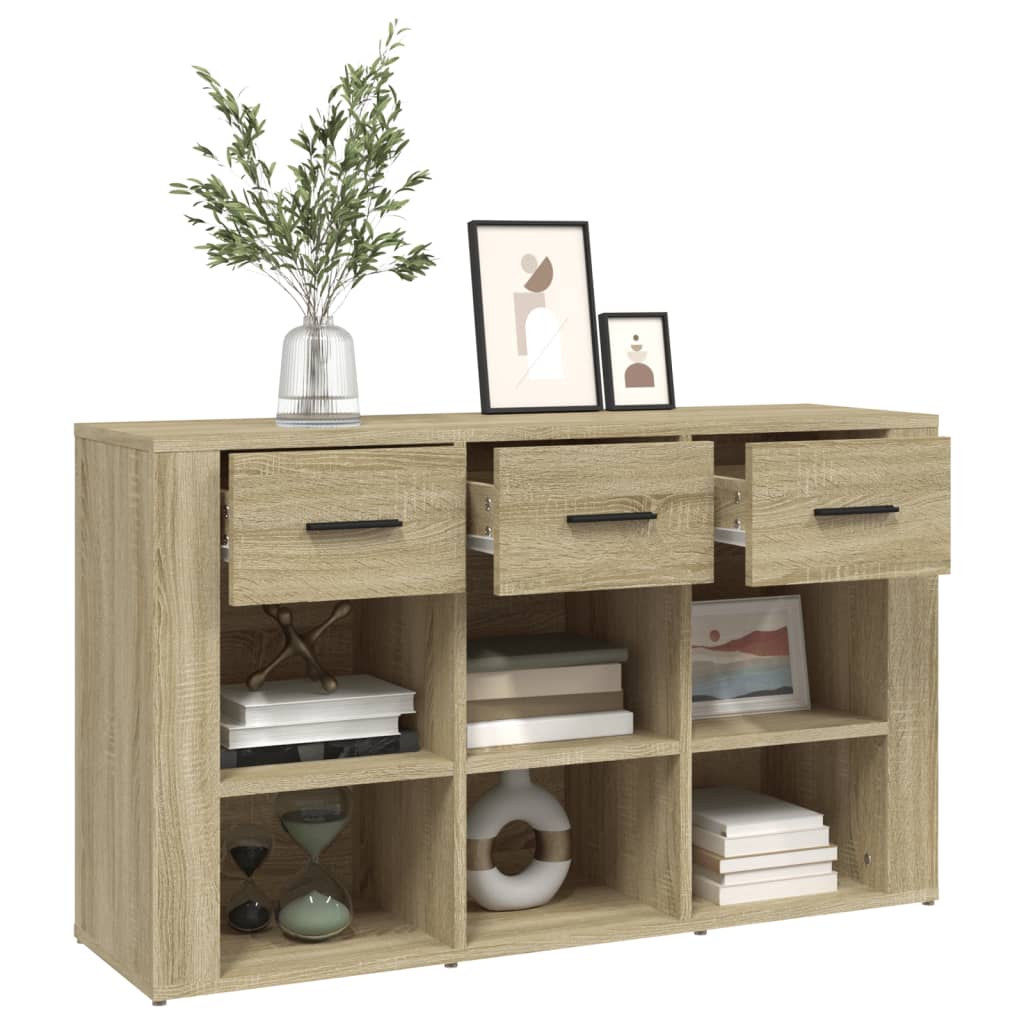 Dressoir 100X30X59,5 Cm Bewerkt Hout Kleurig Sonoma eiken