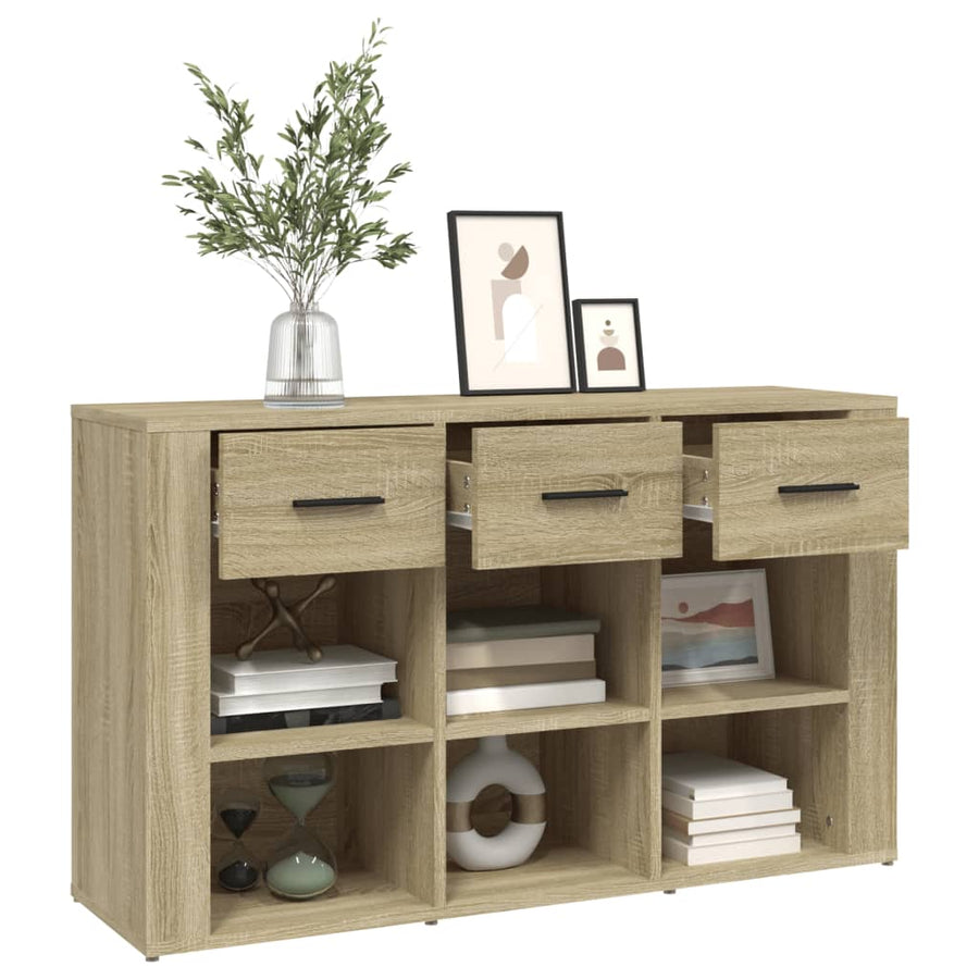 Dressoir 100X30X59,5 Cm Bewerkt Hout Kleurig Sonoma eiken