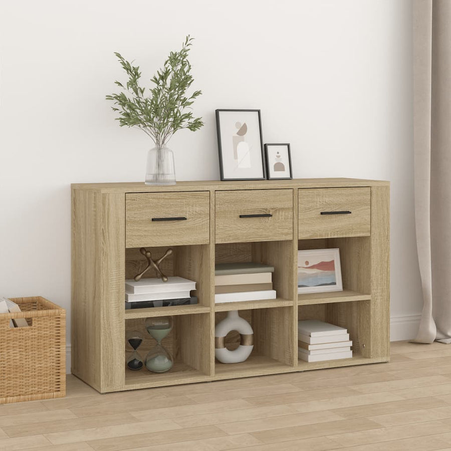 Dressoir 100X30X59,5 Cm Bewerkt Hout Kleurig Sonoma eiken