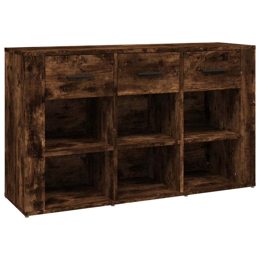 Dressoir 100X30X59,5 Cm Bewerkt Hout Gerookt Eikenkleurig
