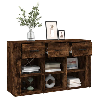 Dressoir 100X30X59,5 Cm Bewerkt Hout Gerookt Eikenkleurig