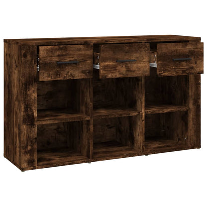 Dressoir 100X30X59,5 Cm Bewerkt Hout Gerookt Eikenkleurig