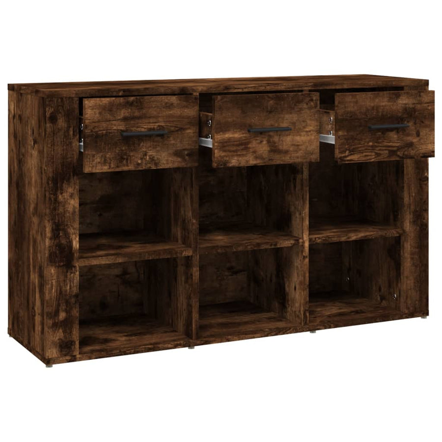 Dressoir 100X30X59,5 Cm Bewerkt Hout Gerookt Eikenkleurig