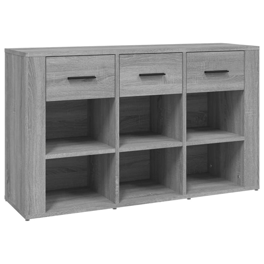 Dressoir 100X30X59,5 Cm Bewerkt Hout Eikenkleurig Grijs sonoma