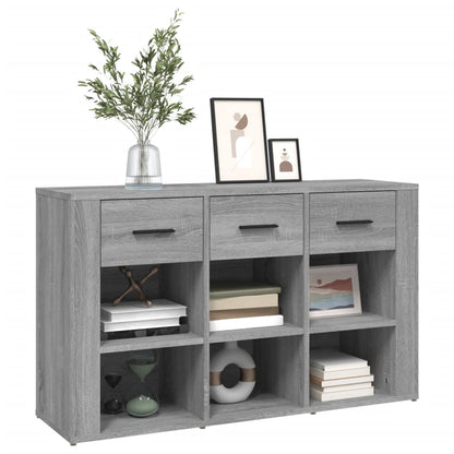 Dressoir 100X30X59,5 Cm Bewerkt Hout Eikenkleurig Grijs sonoma