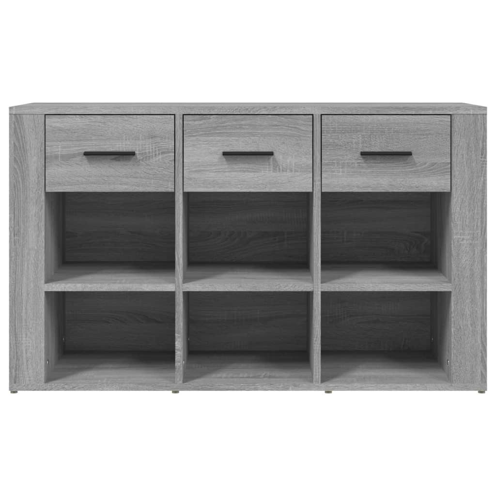 Dressoir 100X30X59,5 Cm Bewerkt Hout Eikenkleurig Grijs sonoma