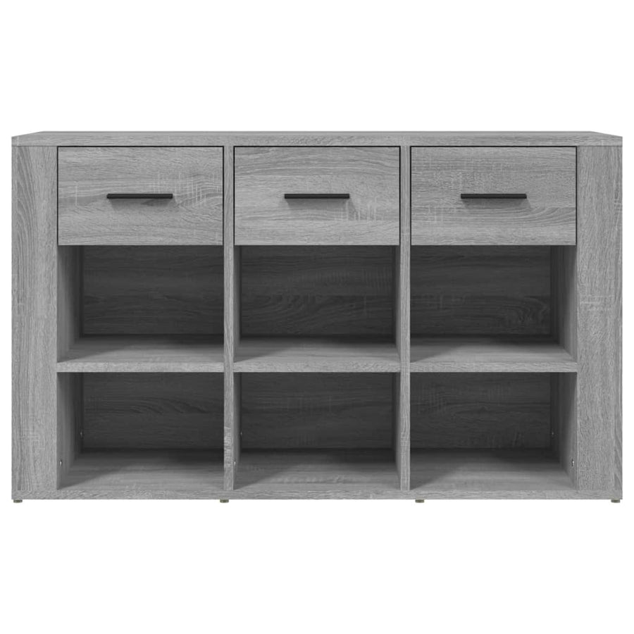 Dressoir 100X30X59,5 Cm Bewerkt Hout Eikenkleurig Grijs sonoma