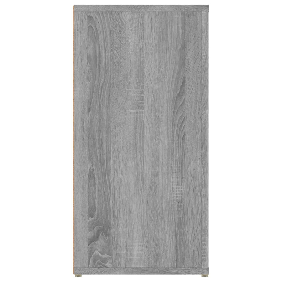 Dressoir 100X30X59,5 Cm Bewerkt Hout Eikenkleurig Grijs sonoma