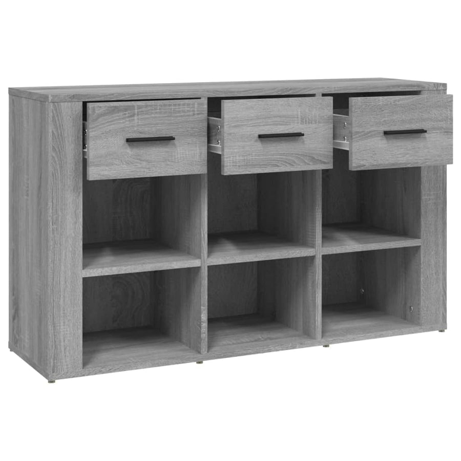 Dressoir 100X30X59,5 Cm Bewerkt Hout Eikenkleurig Grijs sonoma