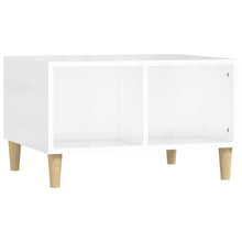 Salontafel 60X50X36,5 Cm Bewerkt Hout Hoogglans Wit