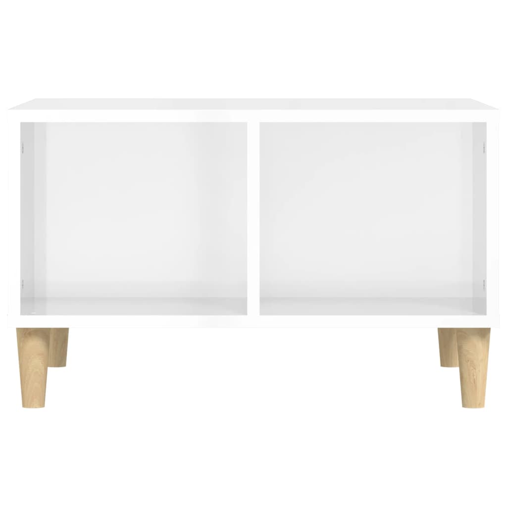 Salontafel 60X50X36,5 Cm Bewerkt Hout Hoogglans Wit