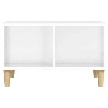 Salontafel 60X50X36,5 Cm Bewerkt Hout Hoogglans Wit