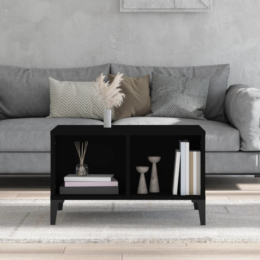 Salontafel 60X50X36,5 Cm Bewerkt Hout Zwart