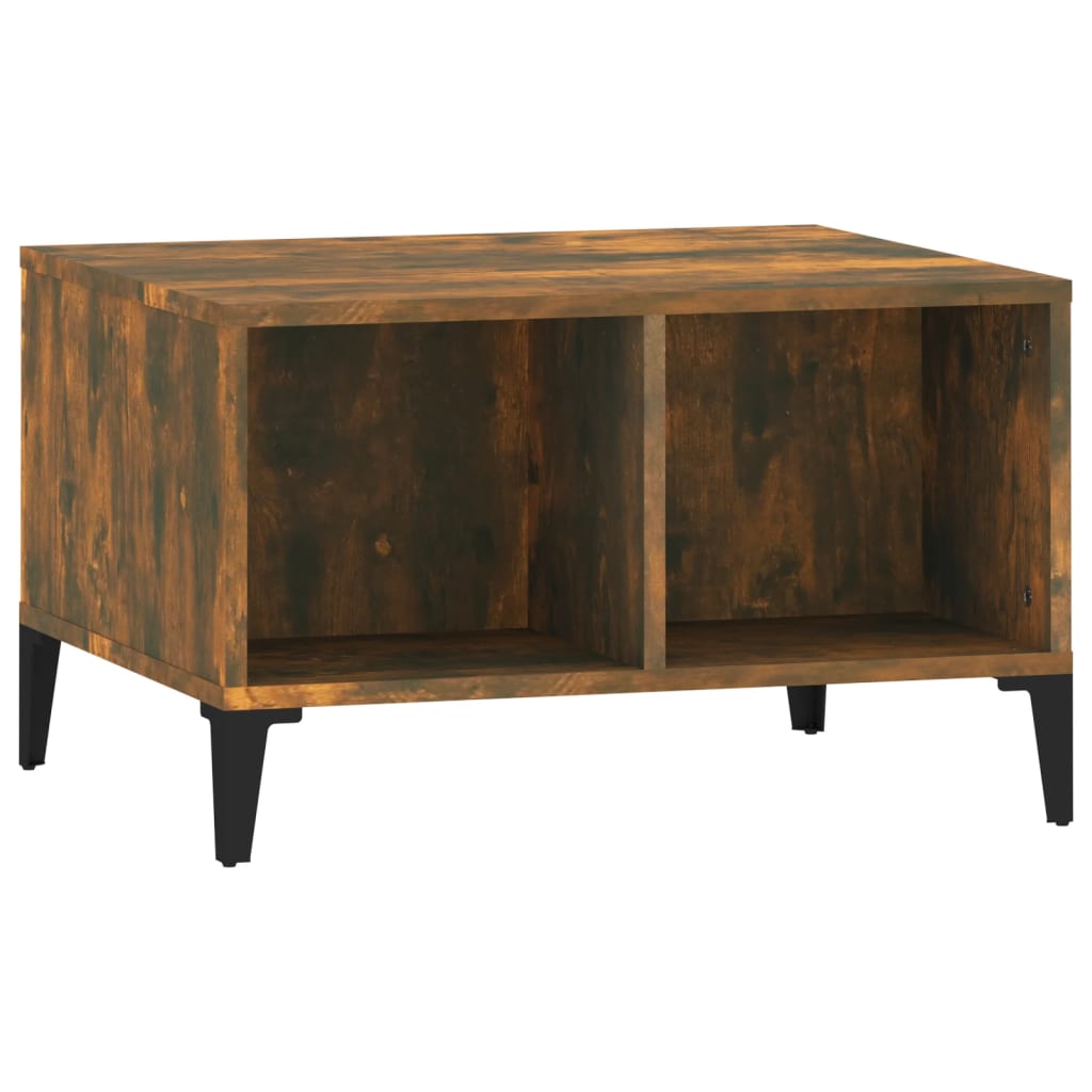 Salontafel 60X50X36,5 Cm Bewerkt Hout Kleurig Gerookt eiken
