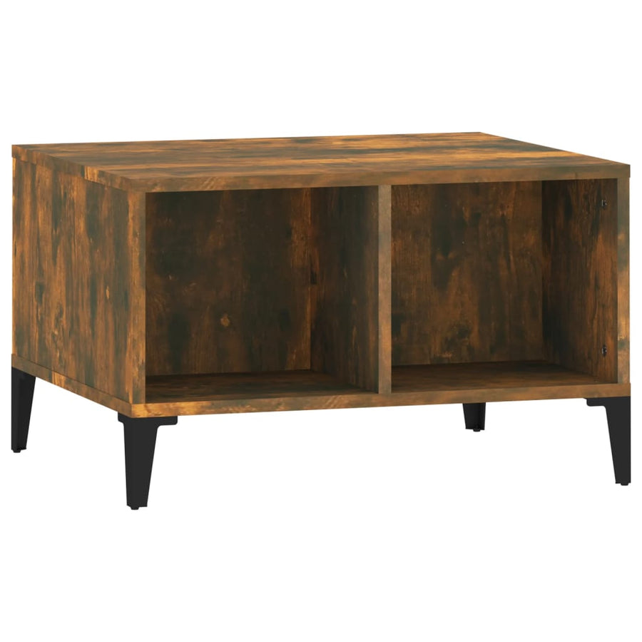Salontafel 60X50X36,5 Cm Bewerkt Hout Kleurig Gerookt eiken