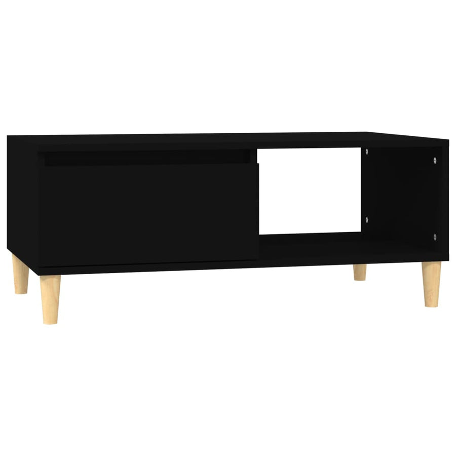 Salontafel 90X50X36,5 Cm Bewerkt Hout Zwart