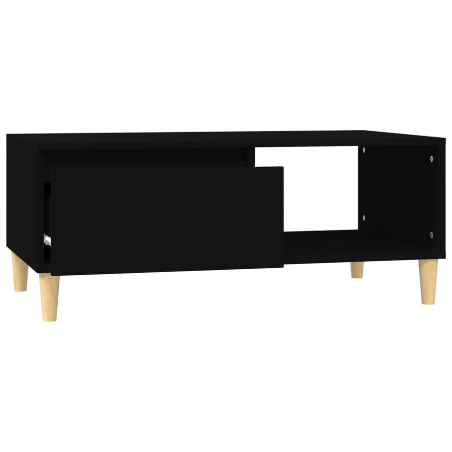 Salontafel 90X50X36,5 Cm Bewerkt Hout Zwart