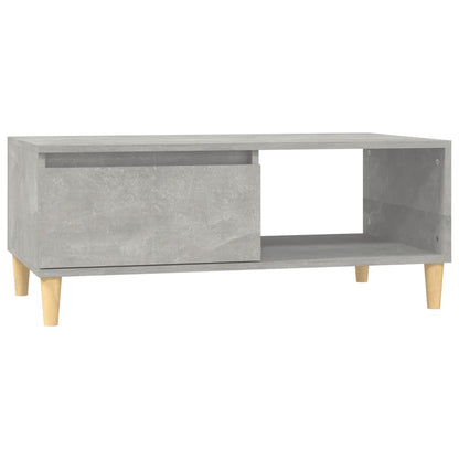 Salontafel 90X50X36,5 Cm Bewerkt Hout Betongrijs