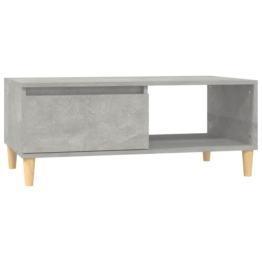 Salontafel 90X50X36,5 Cm Bewerkt Hout Betongrijs