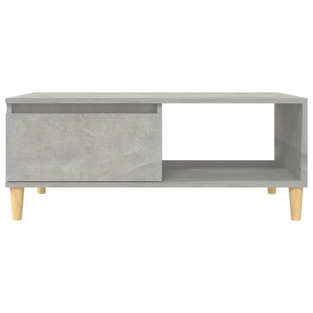 Salontafel 90X50X36,5 Cm Bewerkt Hout Betongrijs