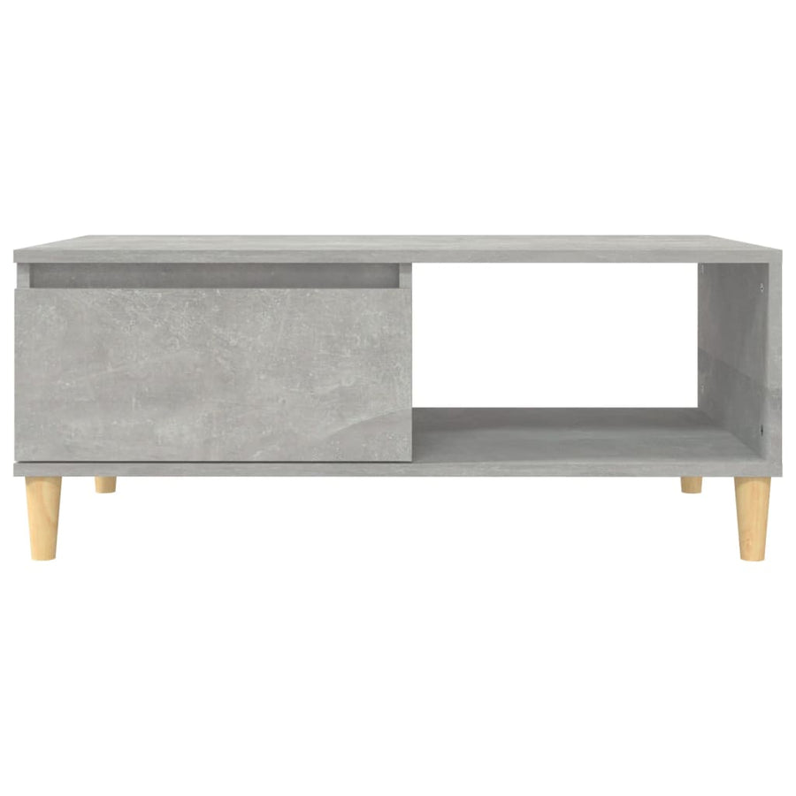 Salontafel 90X50X36,5 Cm Bewerkt Hout Betongrijs