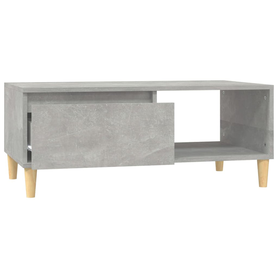 Salontafel 90X50X36,5 Cm Bewerkt Hout Betongrijs