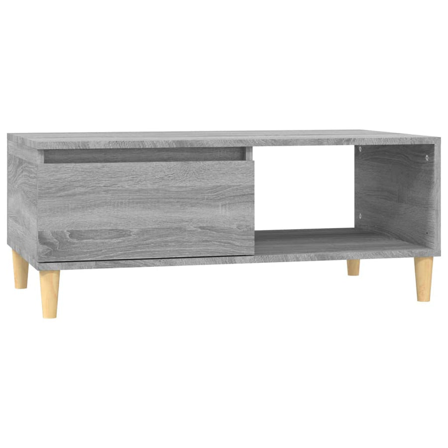 Salontafel 90X50X36,5 Cm Bewerkt Hout Grijs Sonoma