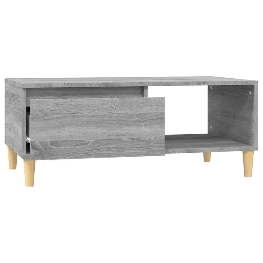 Salontafel 90X50X36,5 Cm Bewerkt Hout Grijs Sonoma