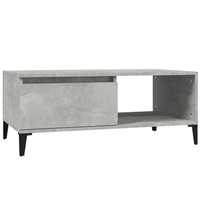 Salontafel 90X50X36,5 Cm Bewerkt Hout Betongrijs