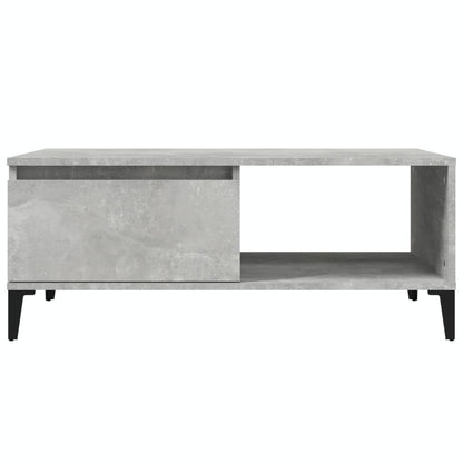 Salontafel 90X50X36,5 Cm Bewerkt Hout Betongrijs