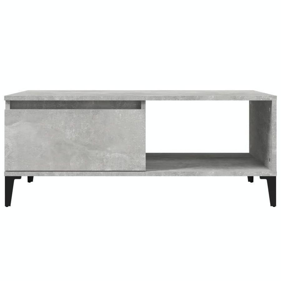 Salontafel 90X50X36,5 Cm Bewerkt Hout Betongrijs