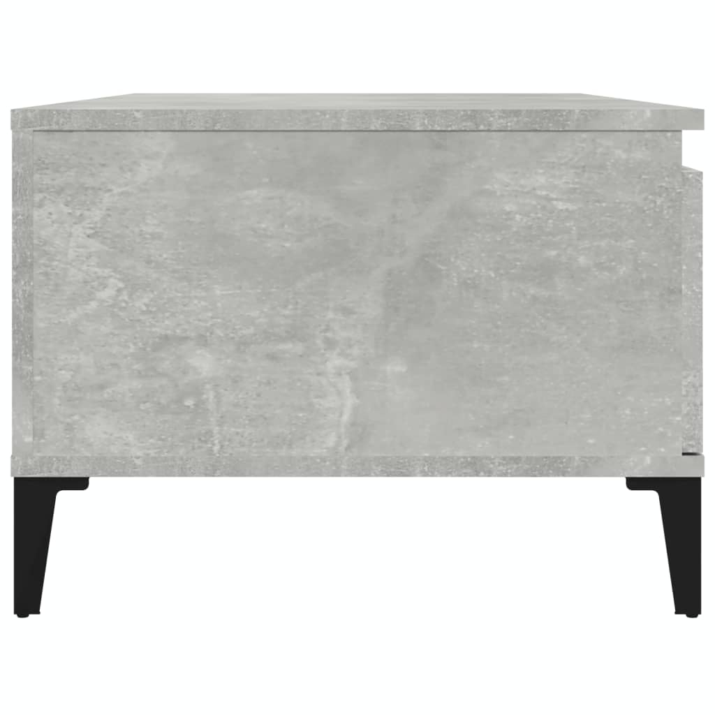 Salontafel 90X50X36,5 Cm Bewerkt Hout Betongrijs