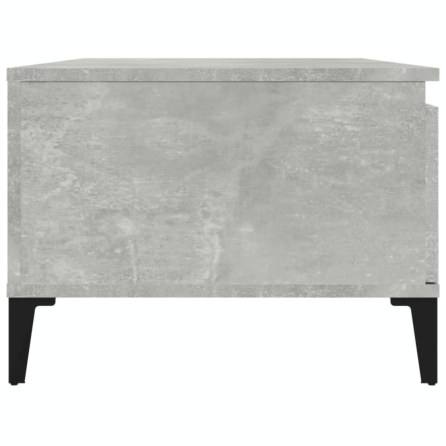 Salontafel 90X50X36,5 Cm Bewerkt Hout Betongrijs
